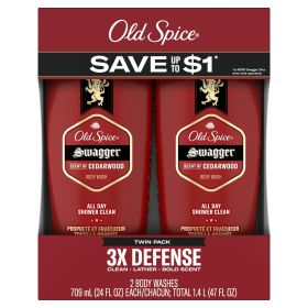 Old Spice Red Collection Swagger Scent Men's Body Wash, 24 fl oz, Pack of 2 (48 fl oz Total)