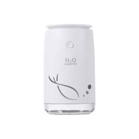 New Small Tail Fish Night Light Humidifier USB Mini Car Air Purifier Household Humidifier (Option: White-USB)