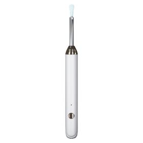 Stainless Steel Intelligent Wireless Visual Earpick Luminous Tool (Color: White)