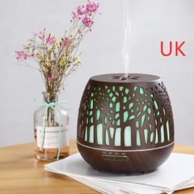 Room essential oil aroma diffuser hollow colorful ultrasonic humidifier (Option: Dark WIFI version-EU)