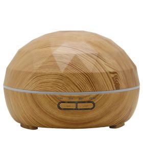 Ultrasonic aroma diffuser mute colorful night light (Option: Wood grain-UK)