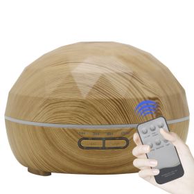 Ultrasonic aroma diffuser mute colorful night light (Option: Wood grain-US WiFi)