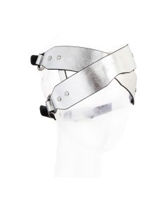 Cowhide Eye Mask Binding Training Blindfold Toy (Color: Silver)