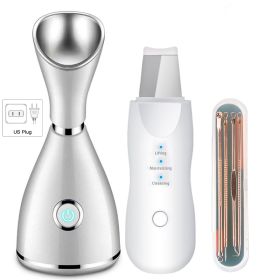 Household Steam Facial Humidification Sprayer Facial Cleanser (Option: Set2-US)